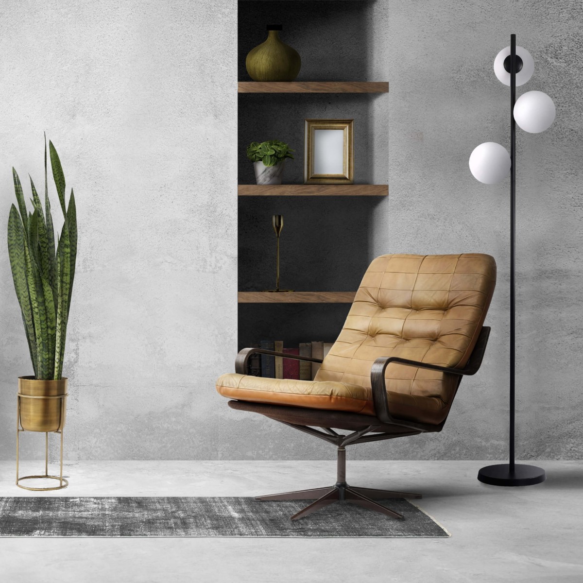 Light Prestige Dorado podłogowa czarna LP-002/3F BK