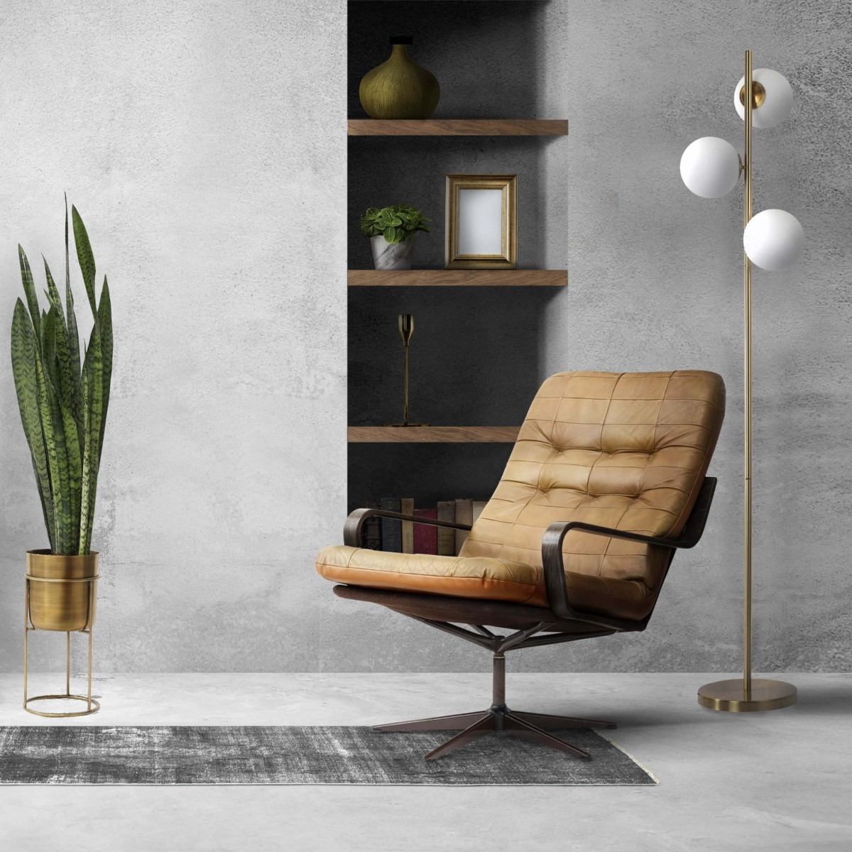 Light Prestige Dorado podłogowa złota LP-002/3F