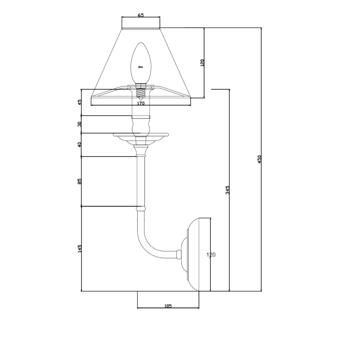Light Prestige Glamour kinkiet LP-979/1W