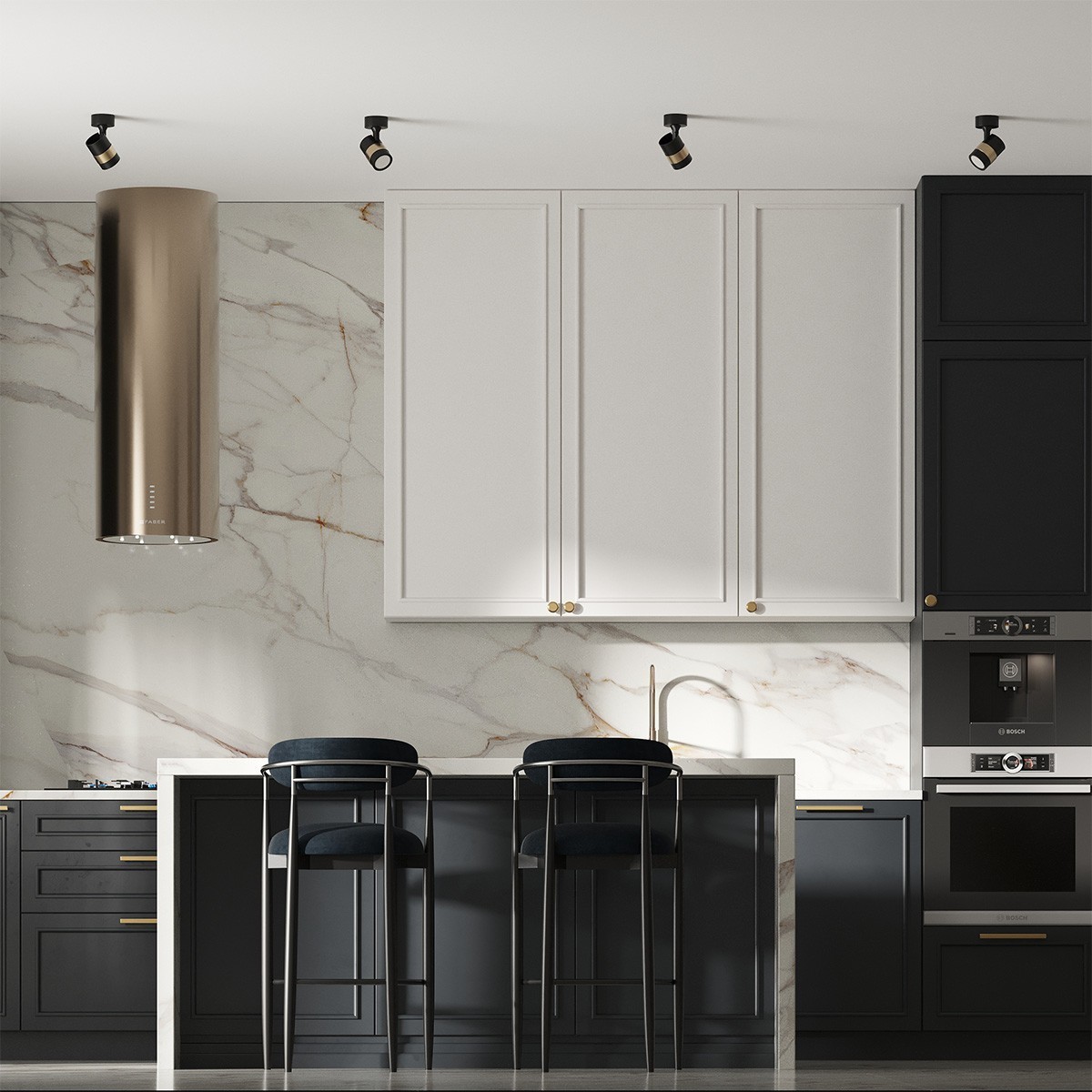 Light Prestige Anillo 1 spot czarny LP-770/1W BK