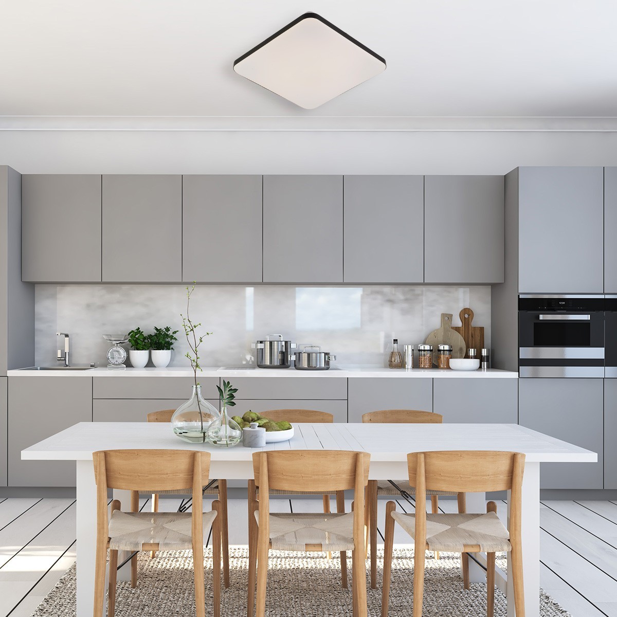 Light Prestige Babilon plafon kwadratowy średni 4000K czarny LP-335/1C M 4BK square