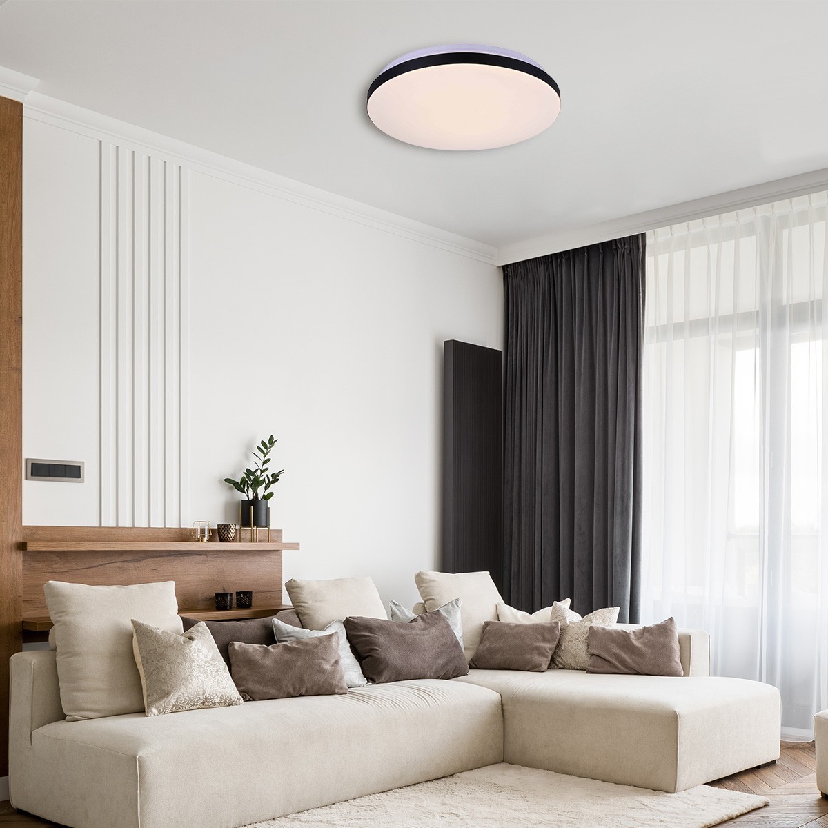 Light Prestige Babilon plafon okrągły mały 4000K czarny LP-335/1C S 4BK