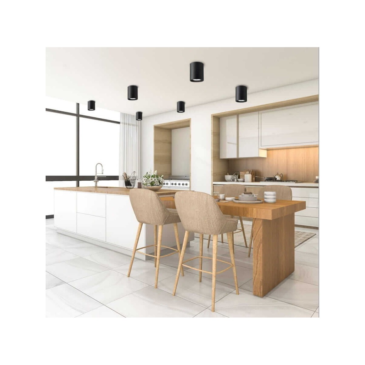 Light Prestige Zovo 1 natynkowa czarna LP-32015/1SM BK