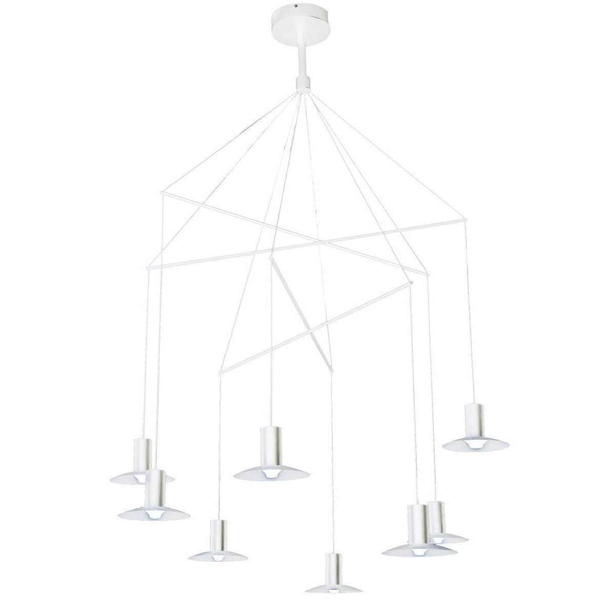 Light Prestige HAT 8 wisząca biała LP-1661/8P WH