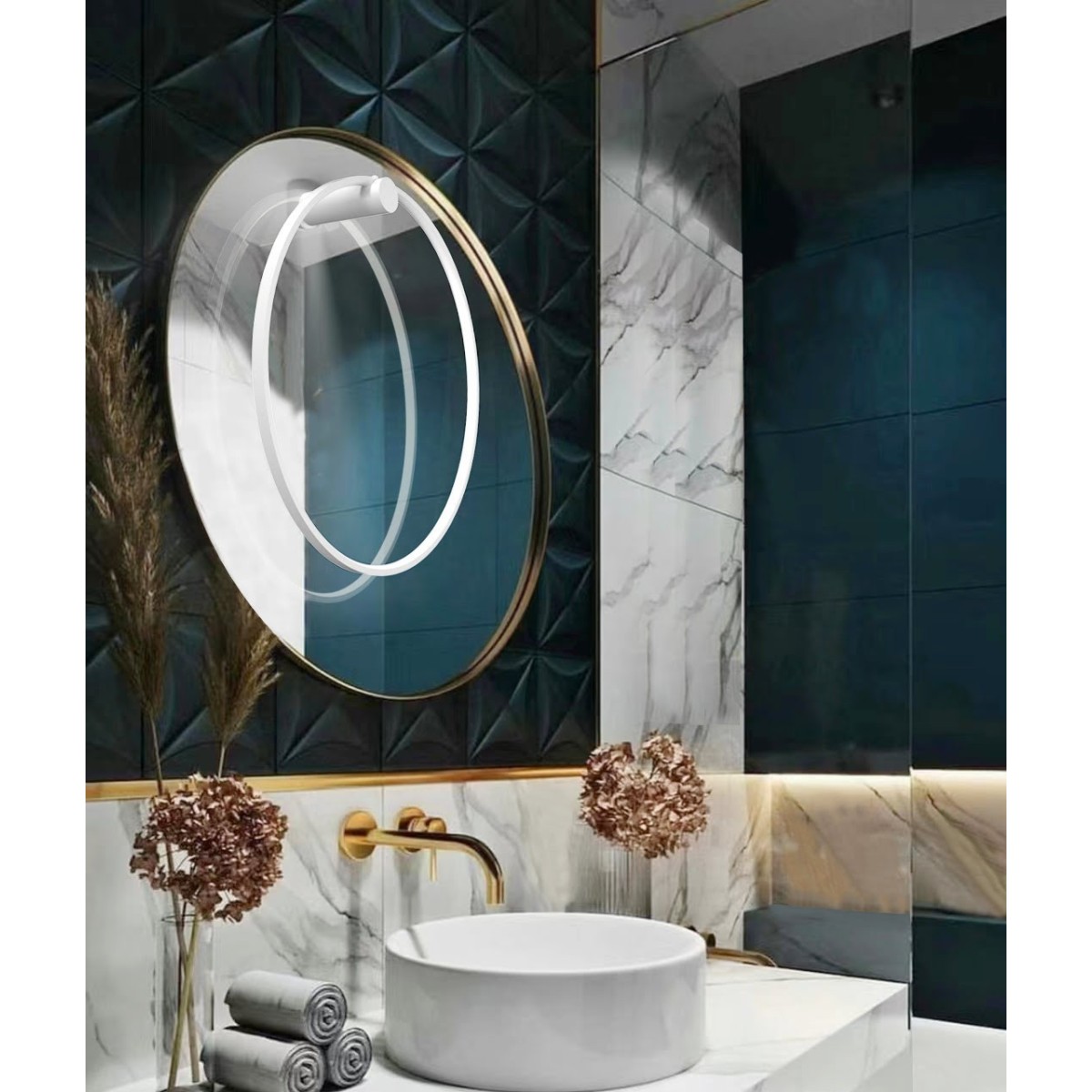 Light Prestige Mirror kinkiet duży biały LP-999/1W L WH