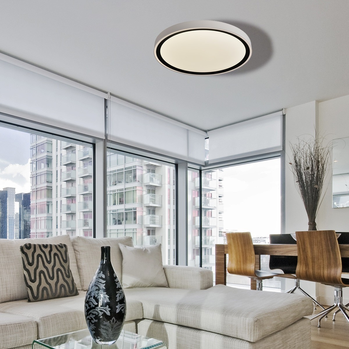 Light Prestige Vegas plafon mały 4000K czarny LP-550/1C S 4BK