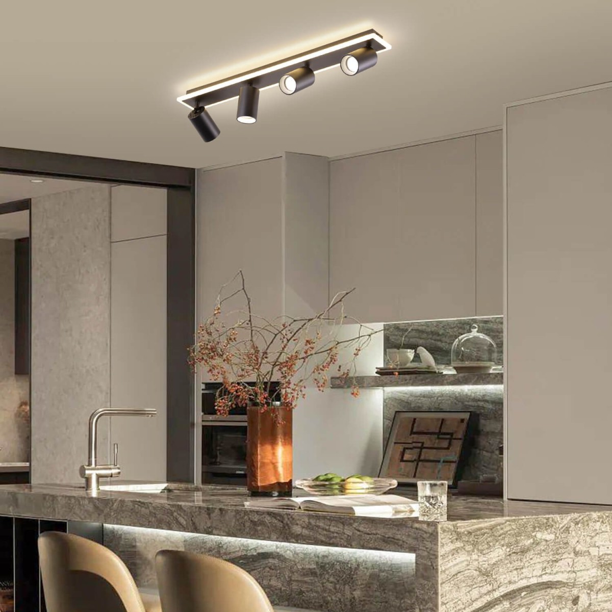 Light Prestige Parma 4 plafon czarny LP-0612/4C BK