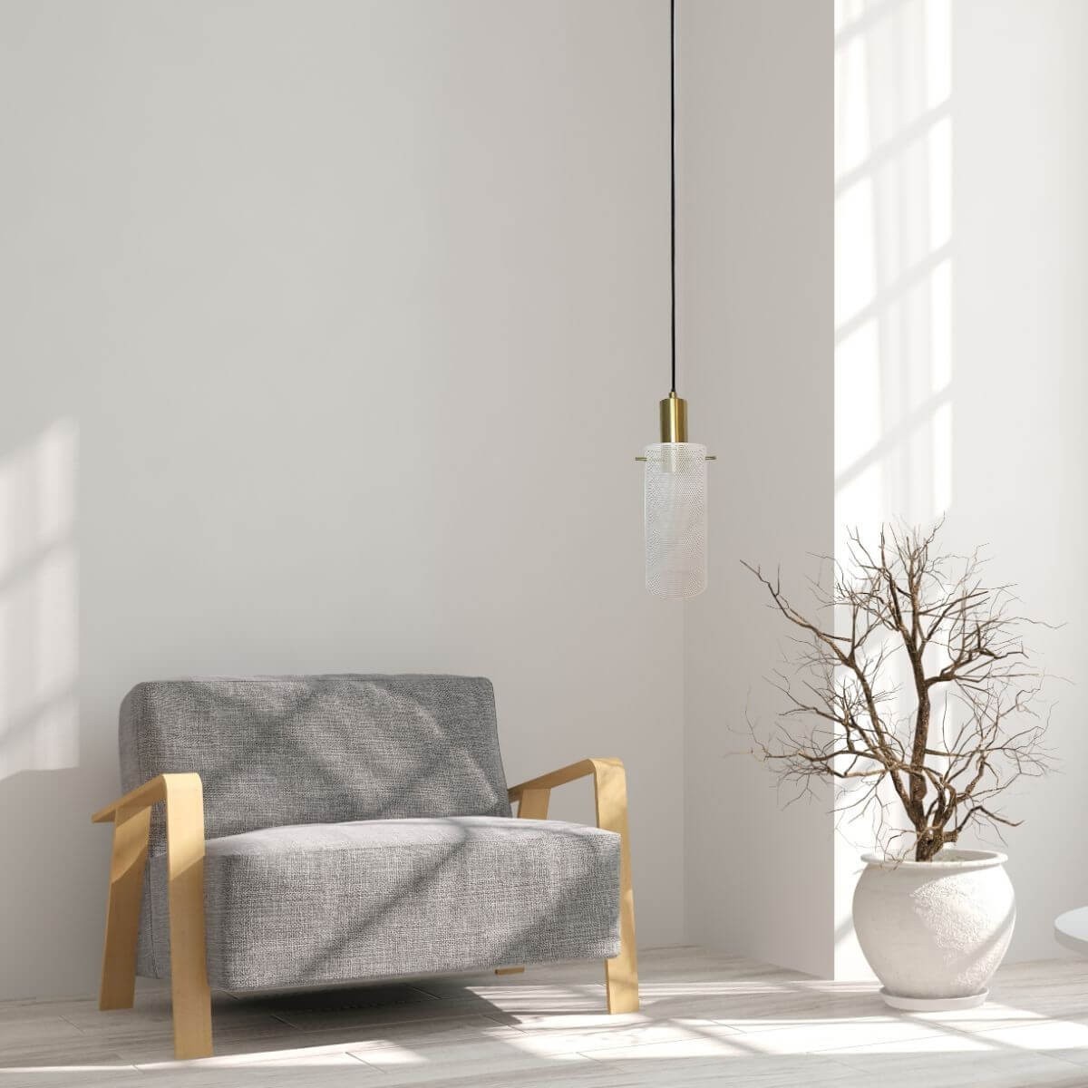 Light Prestige Tirana 1 wisząca biała LP-945/1P WH