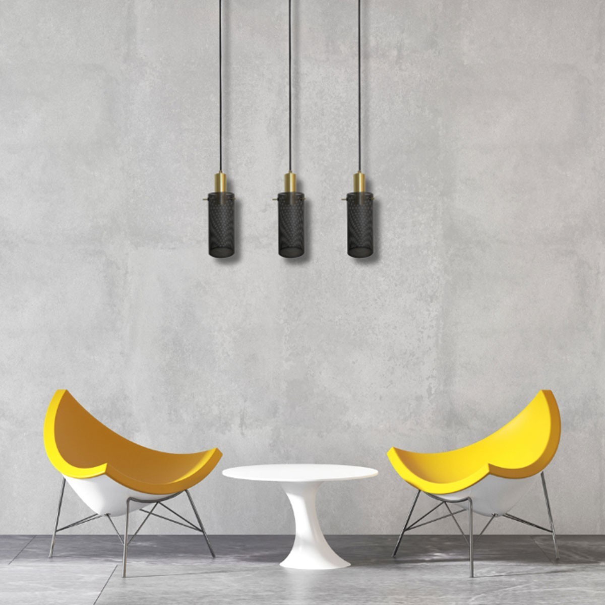 Light Prestige Tirana 3 wisząca linia czarna LP-945/3L BK