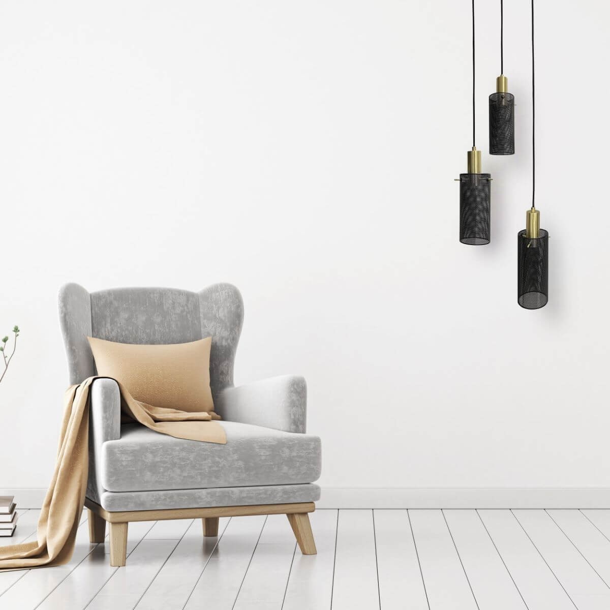 Light Prestige Tirana 3 wisząca talerz czarna LP-945/3P BK