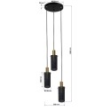 Light Prestige Tirana 3 wisząca talerz czarna LP-945/3P BK