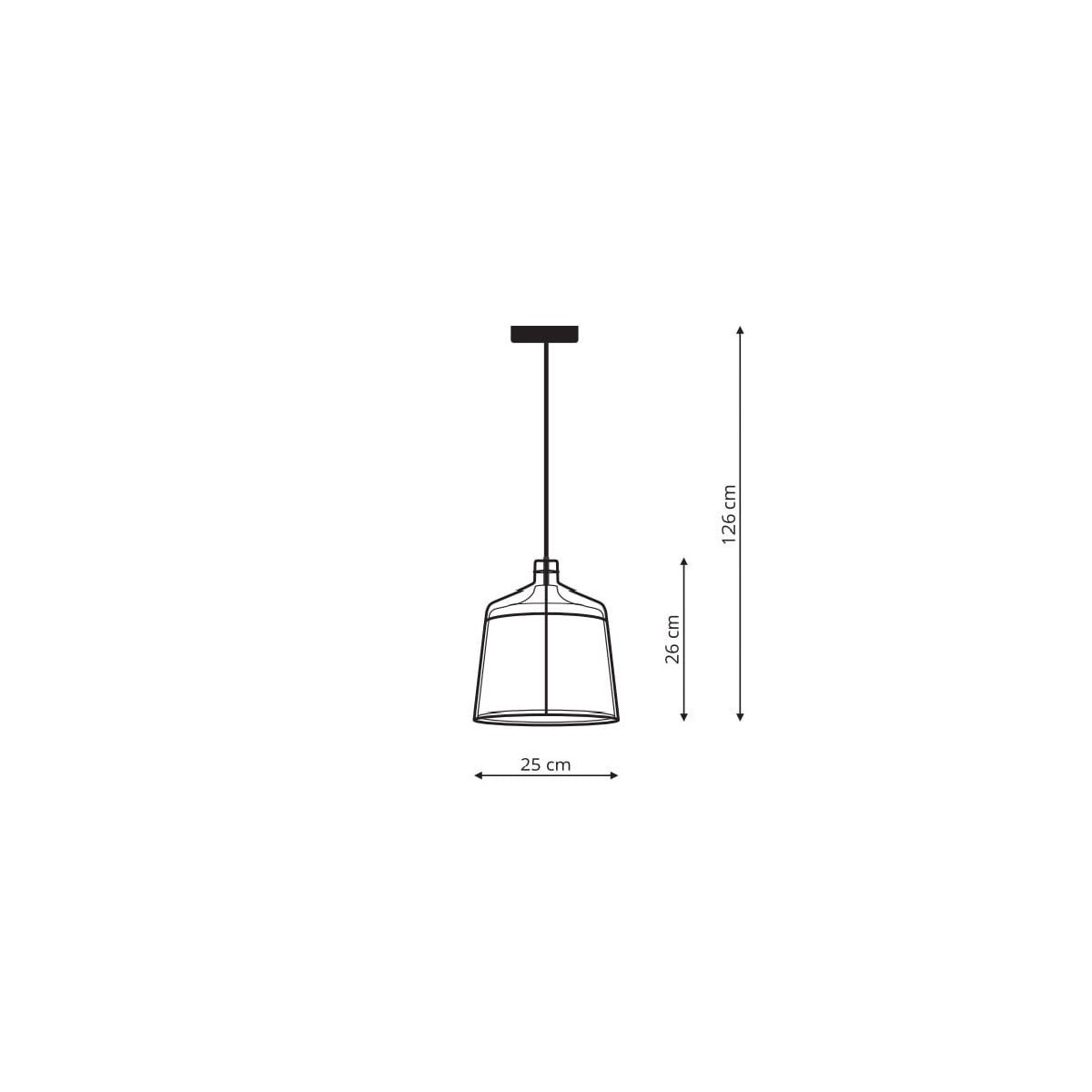 Light Prestige Dritto wisząca mała biała LP-123/1P S WH