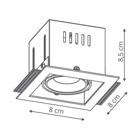 Light Prestige Merano 1 z ramka podtynkowe LP-2790/1RS WH frame