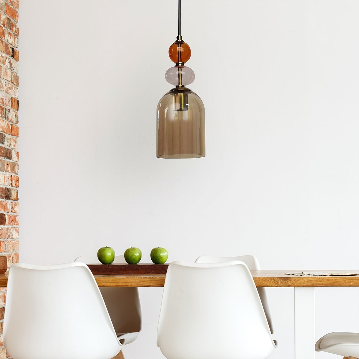 Light Prestige Tropea 1 wisząca średnia bursztyn LP-2004/1P M AM