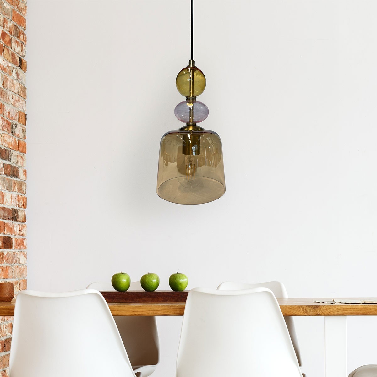 Light Prestige Tropea 1 wisząca mała bursztyn LP-2004/1P S AM