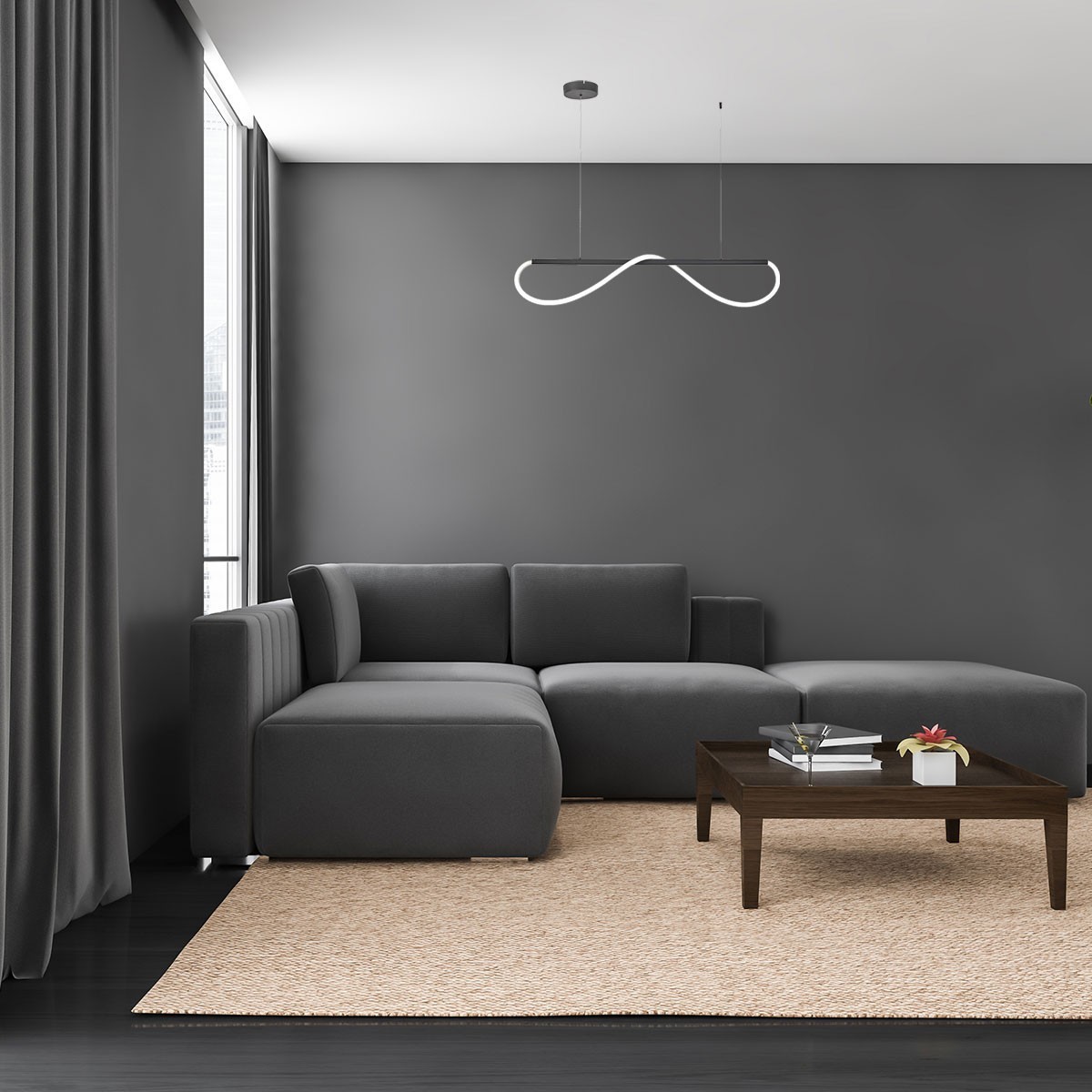 Light Prestige Meleca wisząca S czarna LP-2345/1P S BK