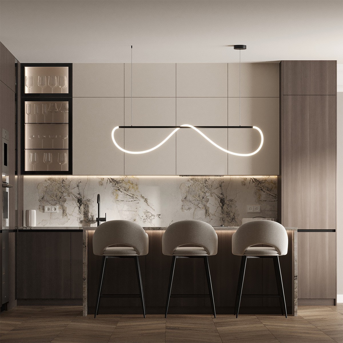 Light Prestige Meleca wisząca M czarna LP-2345/1P M BK