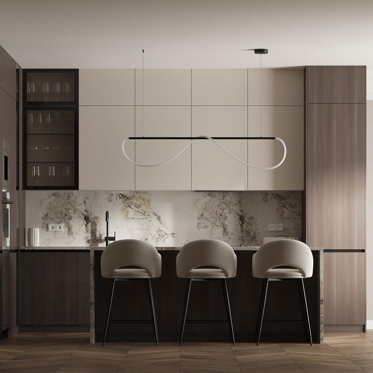 Light Prestige Meleca wisząca M czarna LP-2345/1P M BK