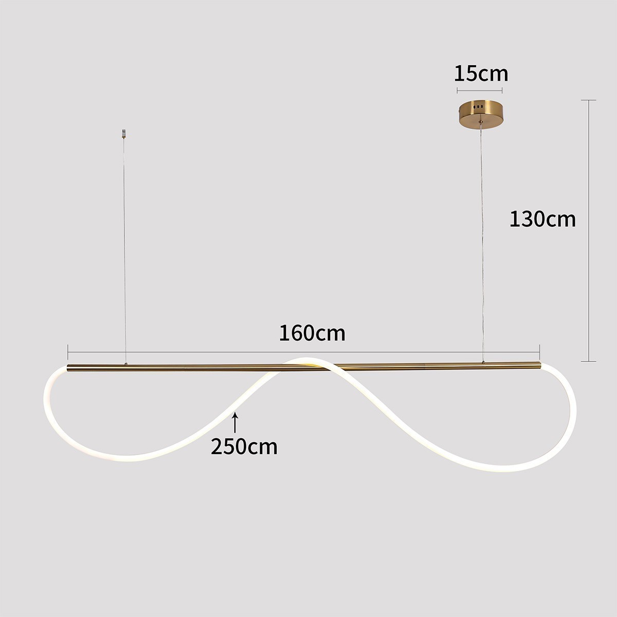 Light Prestige Meleca wisząca M czarna LP-2345/1P M BK