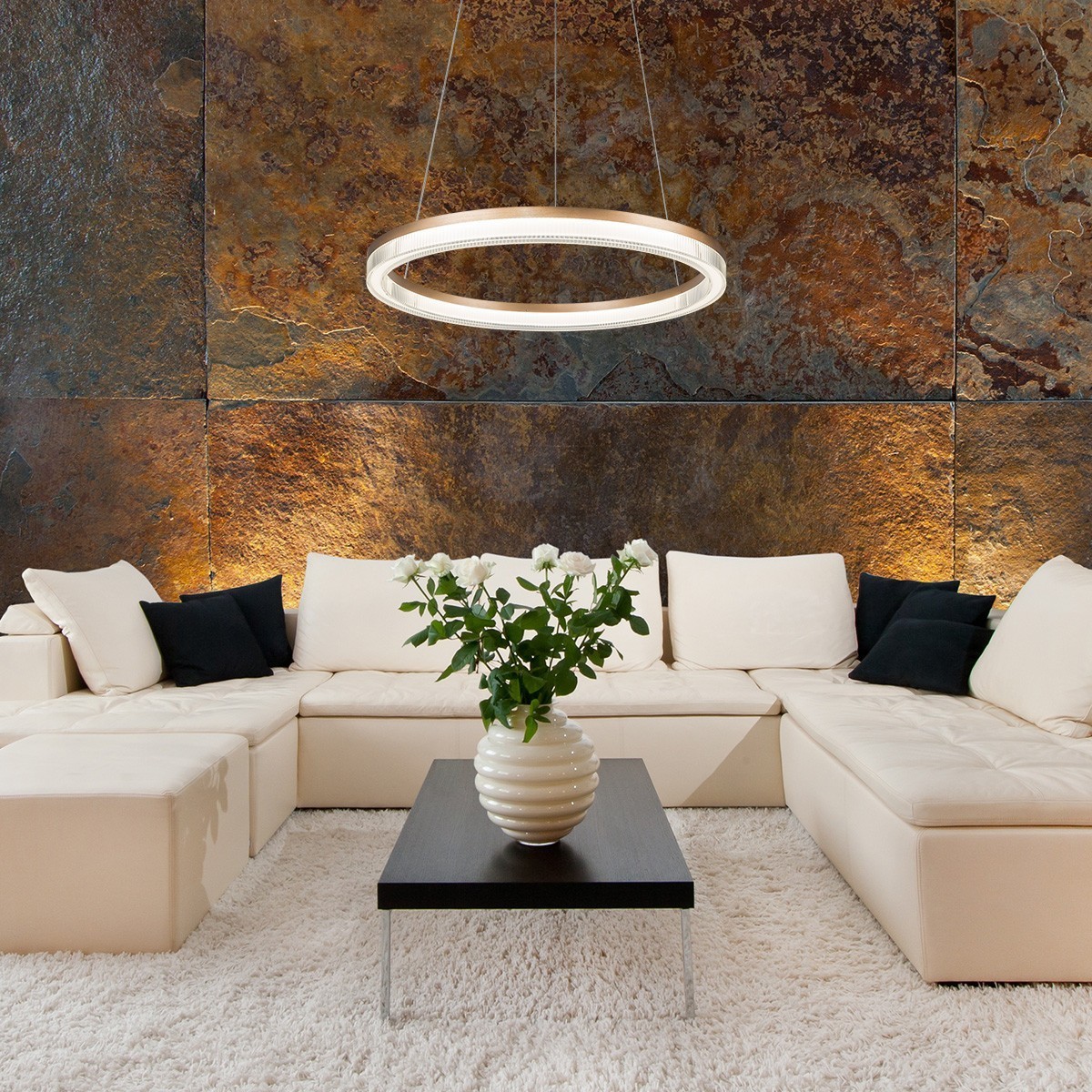 Light Prestige Midway Cristal wisząca duża złota Triangle LP-033/1P L GD Cristal Triangle