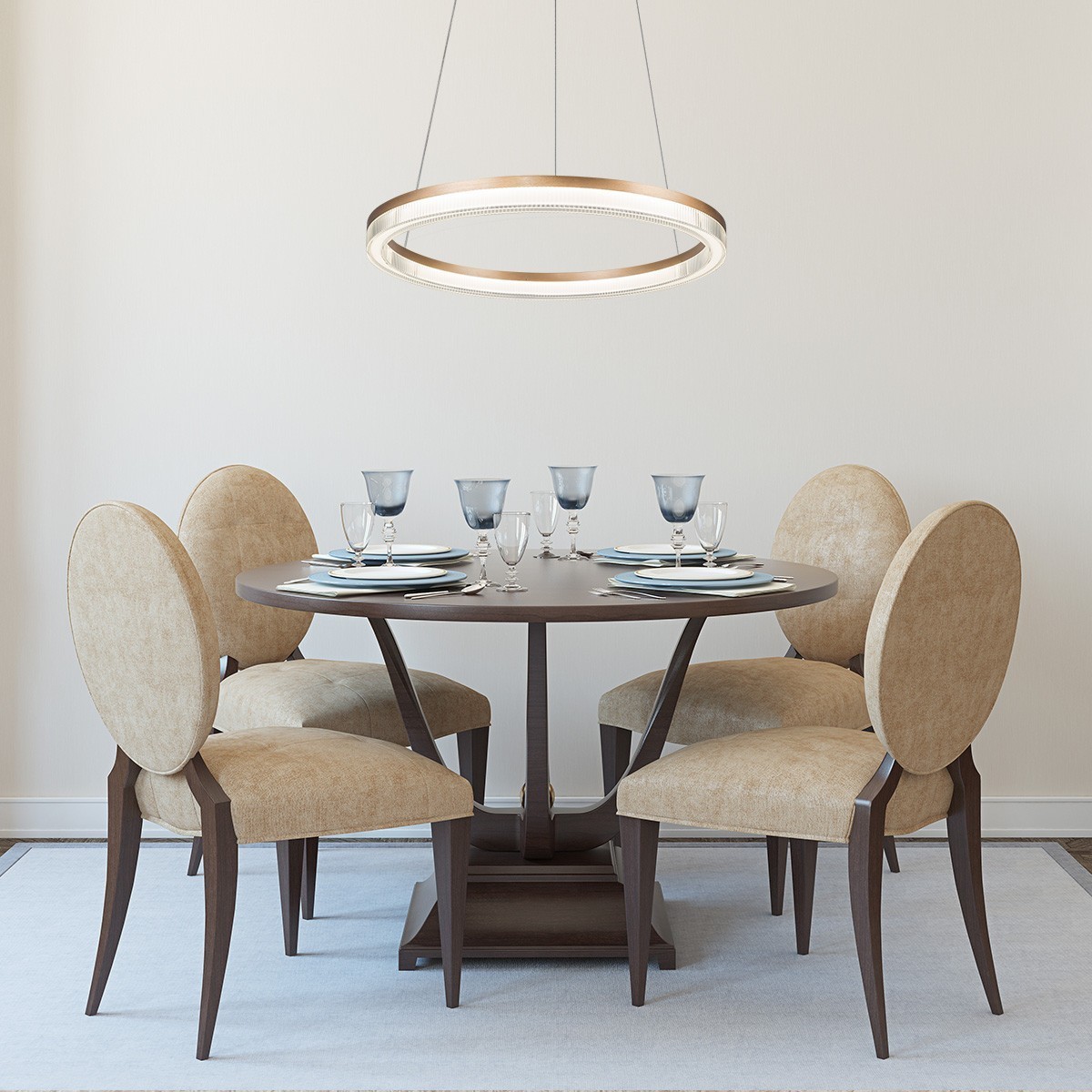 Light Prestige Midway Cristal wisząca duża złota Triangle LP-033/1P L GD Cristal Triangle