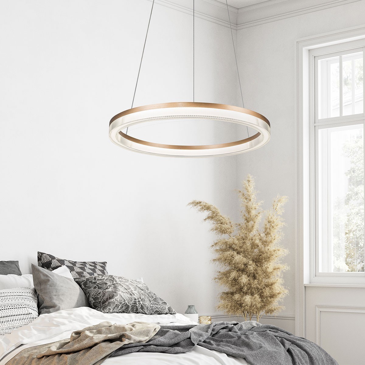 Light Prestige Midway Cristal wisząca duża złota Triangle LP-033/1P L GD Cristal Triangle