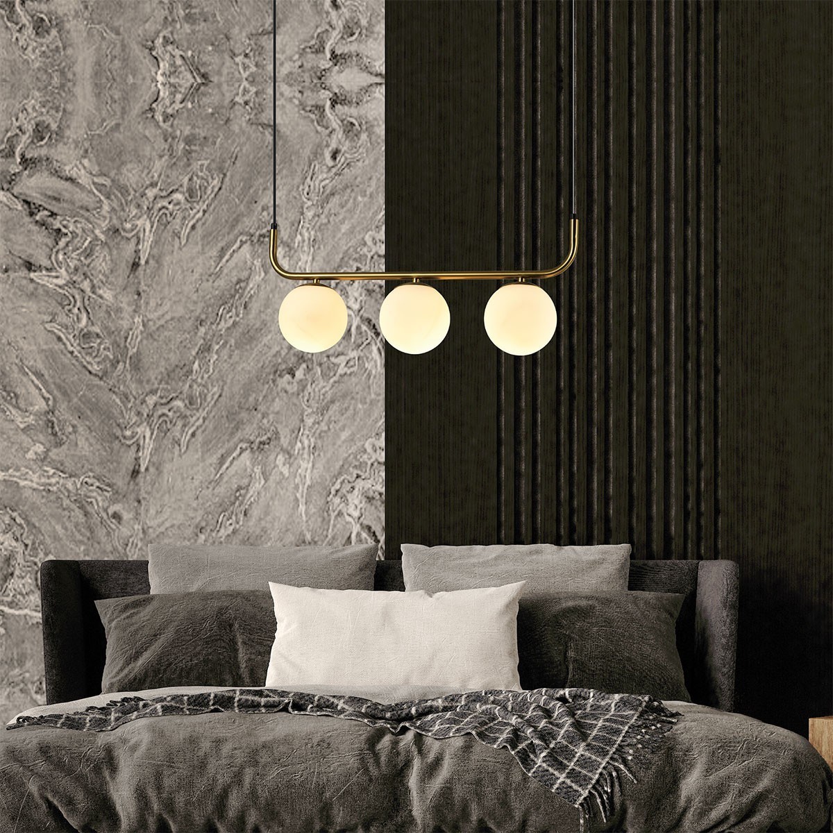 Light Prestige Alisa wisząca 3 linia złota LP-005/3L GD