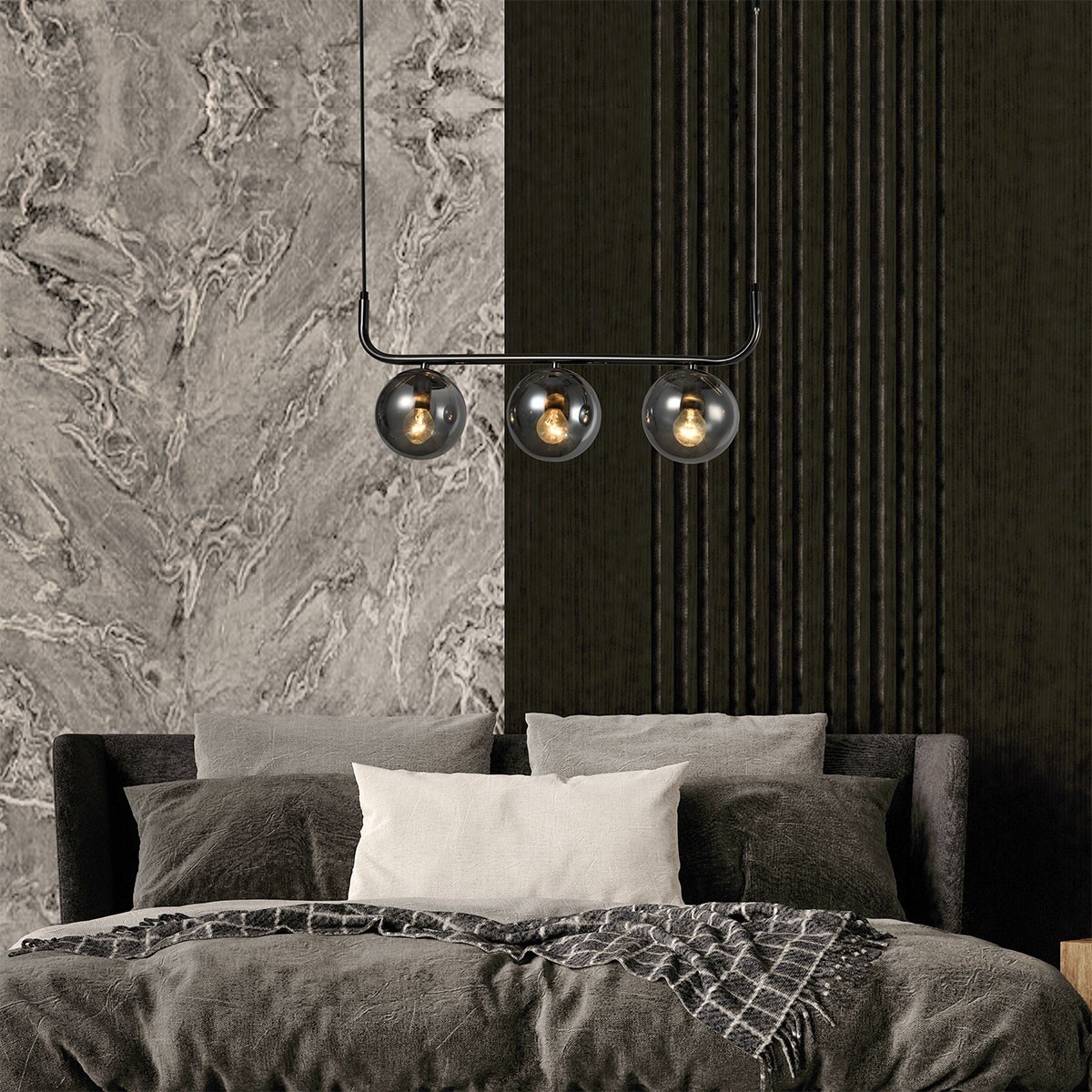 Light Prestige Alisa wisząca 3 linia grafit LP-005/3L grafit