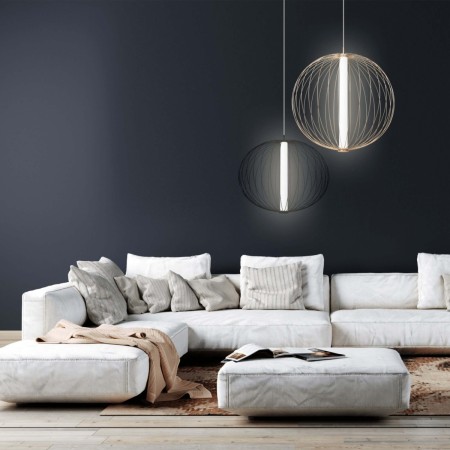 Light Prestige Treviso wisząca duża złota CCT LP-798/1P L GD