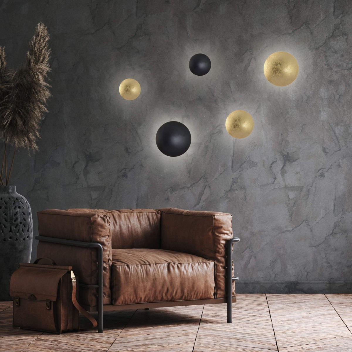 Light Prestige Platillo plafon duży złoty CCT LP-8102/1C-18W GD CCT