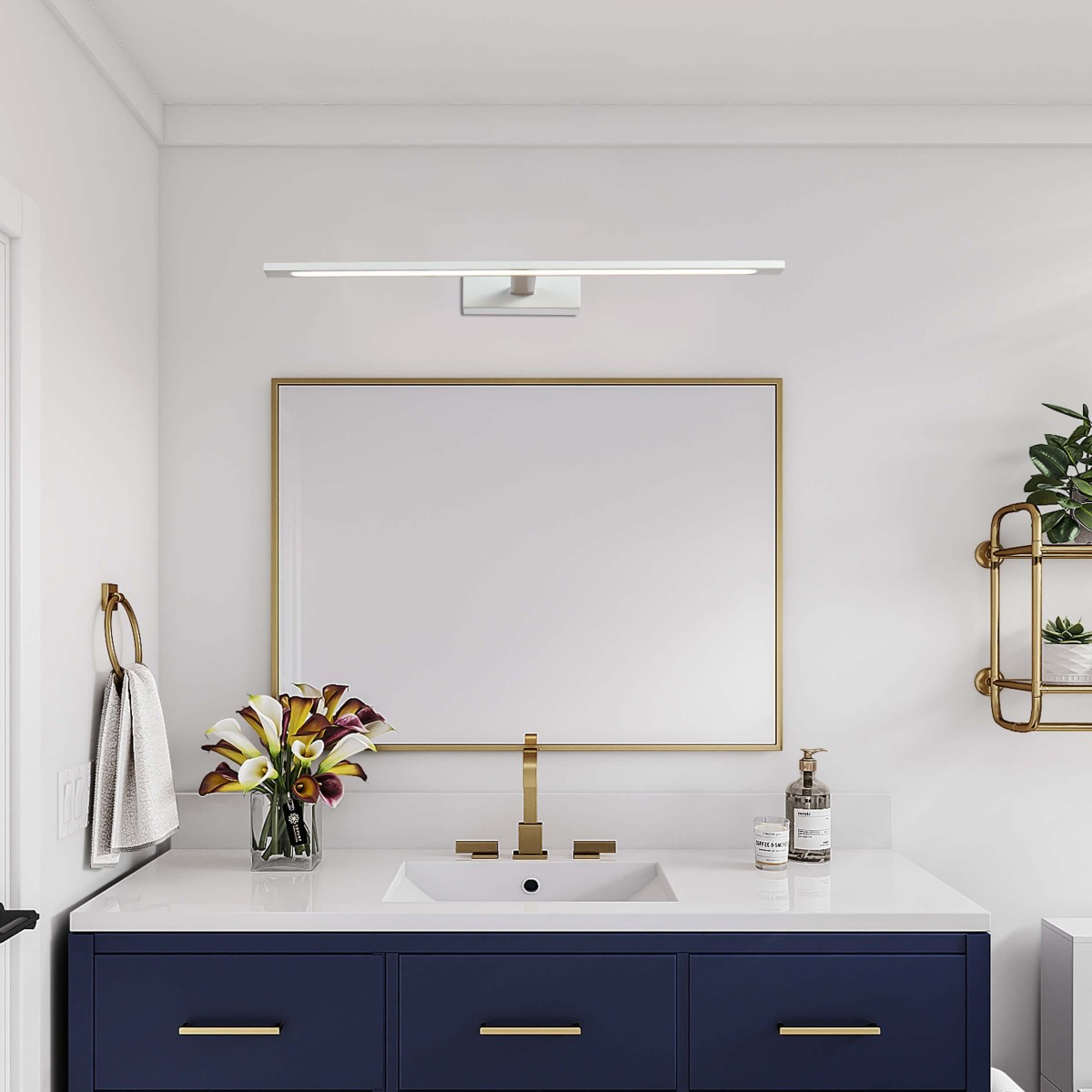 Light Prestige Isla kinkiet biały średni z IP44 CCT GS-LWB-12W WH CCT