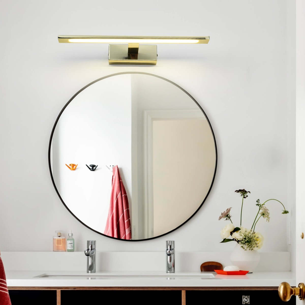 Light Prestige Isla kinkiet złoty średni z IP44 CCT GS-LWB-12W GOLD CCT