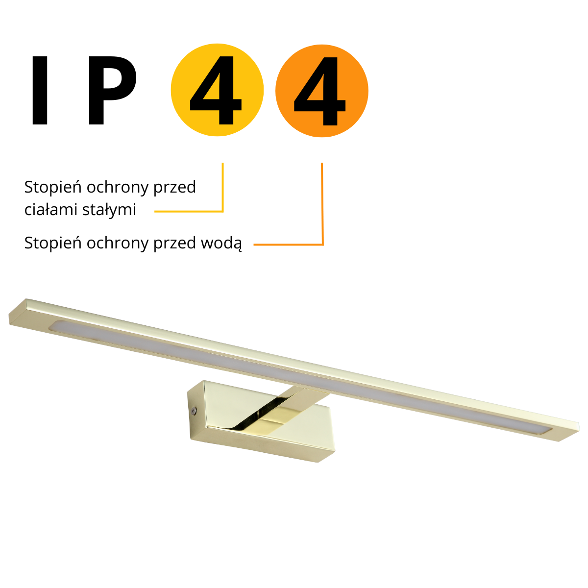 Light Prestige Isla kinkiet złoty duży z IP44 CCT GS-LWB-20W GOLD CCT