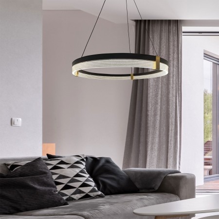 Light Prestige Plum 1 lampa wisząca duża czarna Triangle LP-0407/1P L BK Triangle