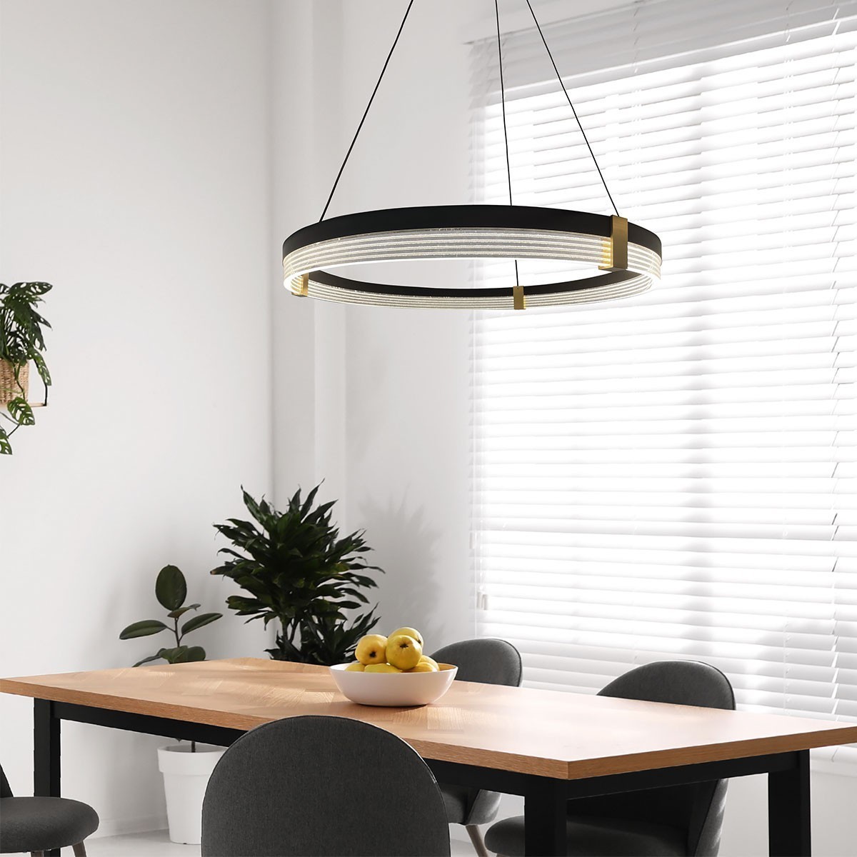 Light Prestige Plum 1 lampa wisząca duża czarna Triangle LP-0407/1P L BK Triangle