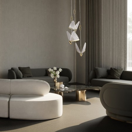 Light Prestige Mariposa 3 wisząca talerz złoty LP-1715/3P