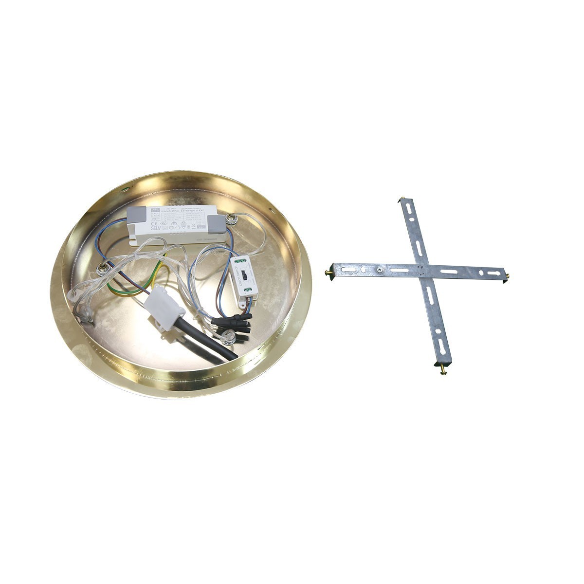 Light Prestige Mariposa 3 wisząca talerz złoty LP-1715/3P