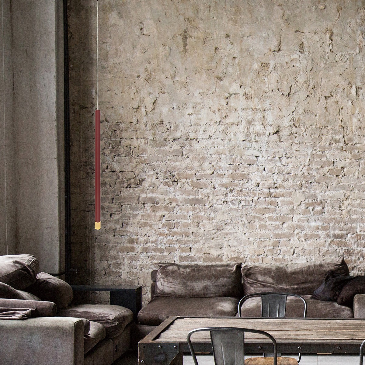 Light Prestige Lungo 1 carmine lampa wisząca LP-894/1P RED