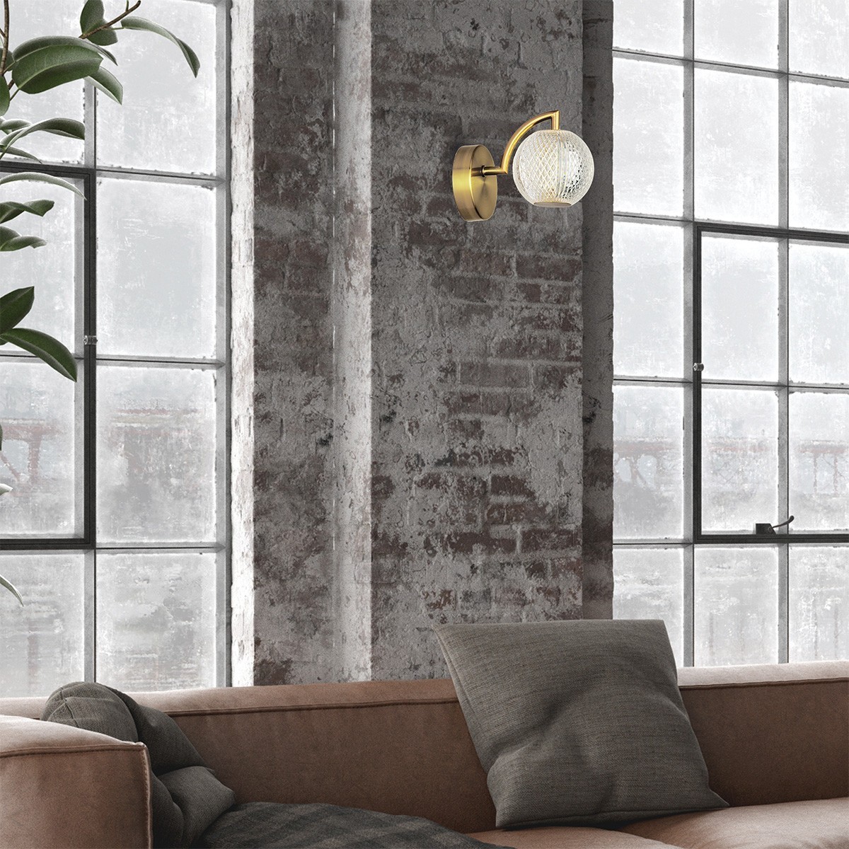 Light Prestige Diamond kinkiet złoty LP-2202/1W GD