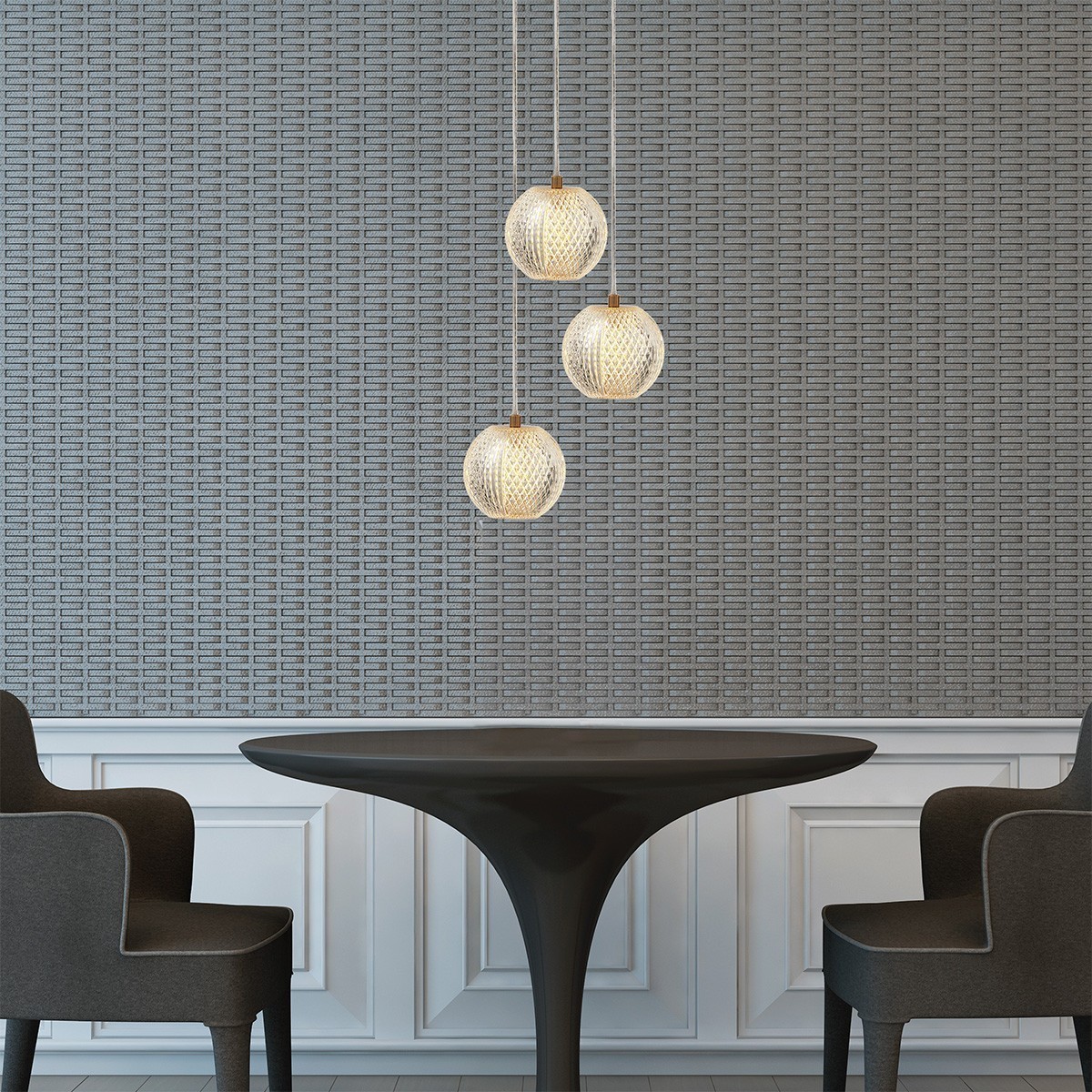 Light Prestige Diamond 3 wisząca złota LP-2202/3P GD