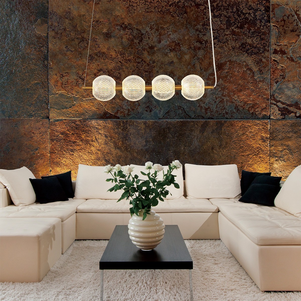 Light Prestige Diamond 4 linia wisząca złota LP-2202/4L GD