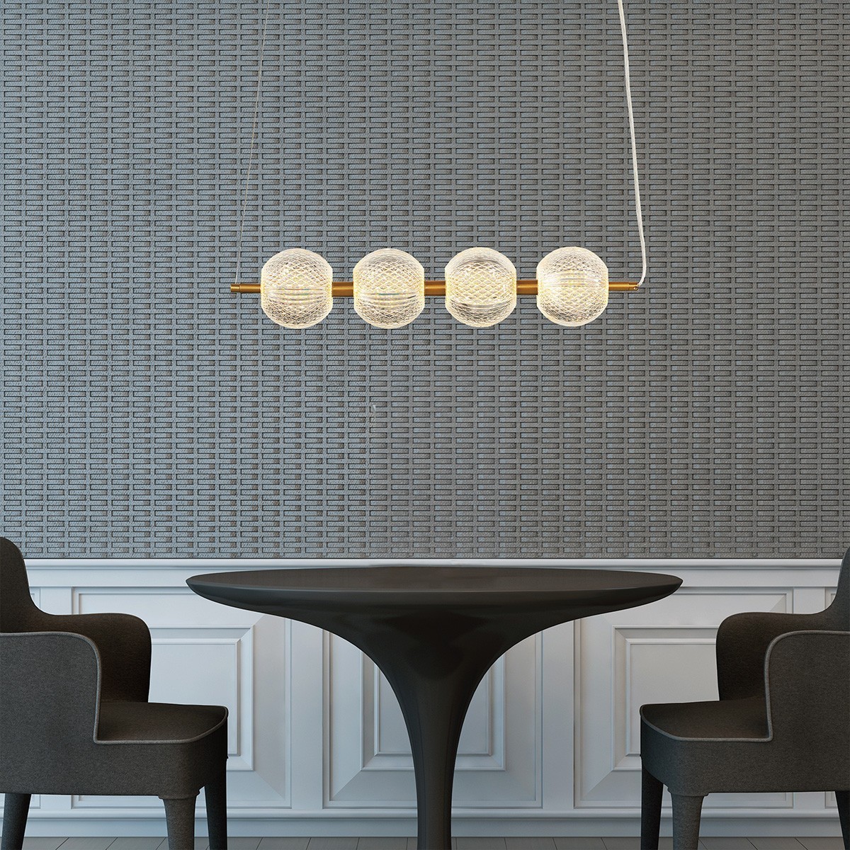 Light Prestige Diamond 4 linia wisząca złota LP-2202/4L GD