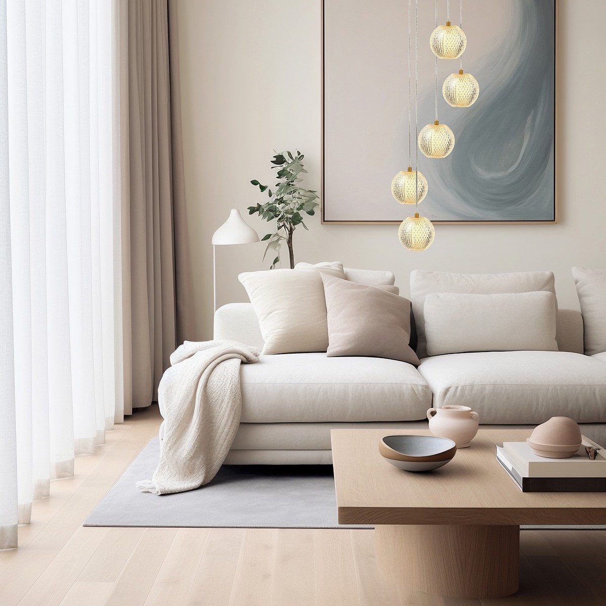 Light Prestige Diamond 5 wisząca złota LP-2202/5P GD