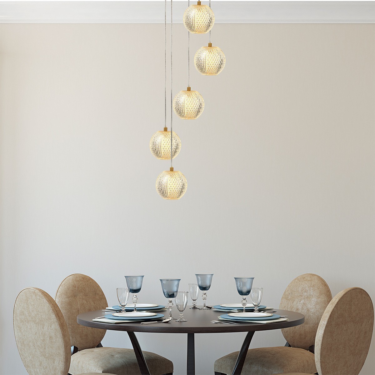 Light Prestige Diamond 5 wisząca złota LP-2202/5P GD