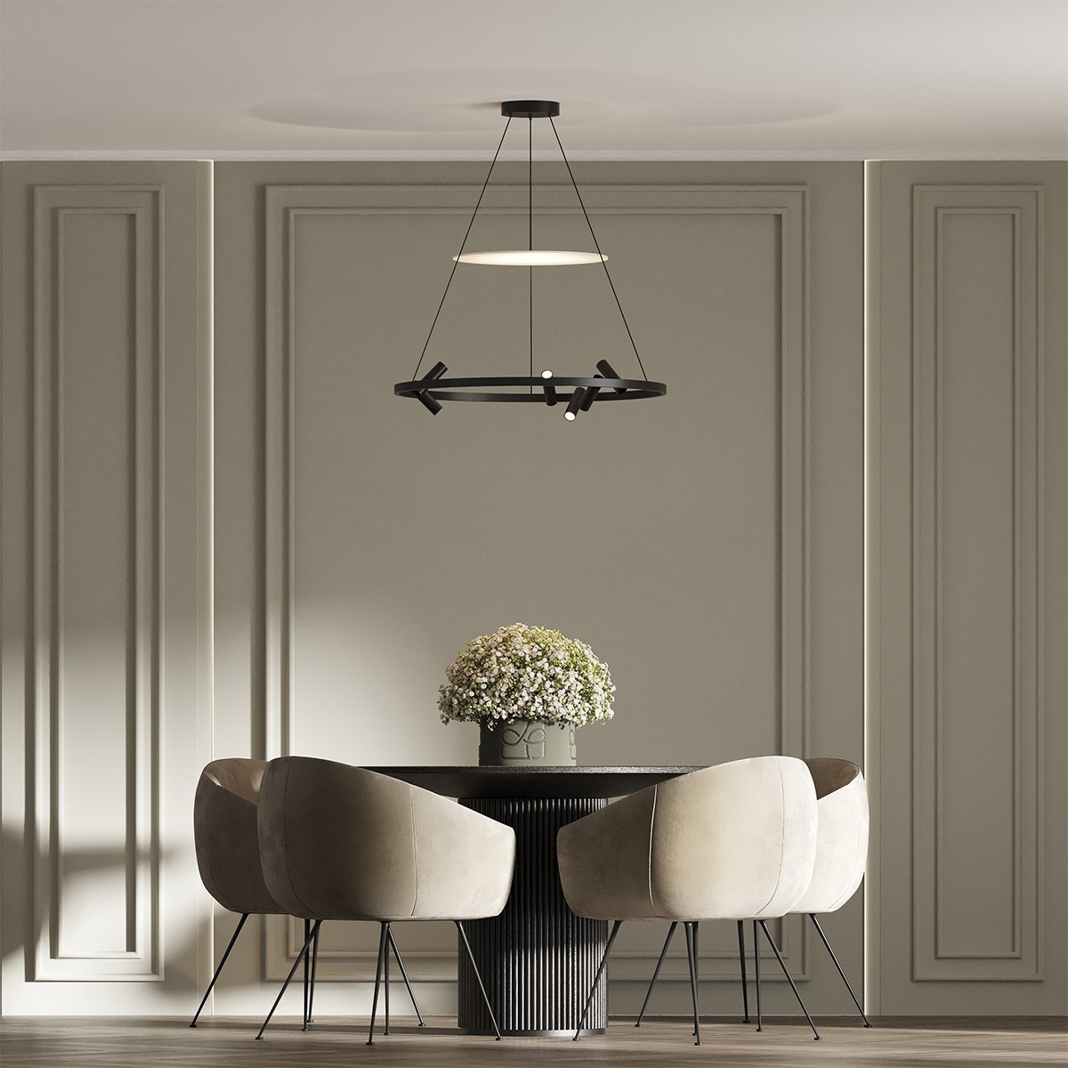 Light Prestige Almeria lampa wisząca czarna LP-907/1P BK