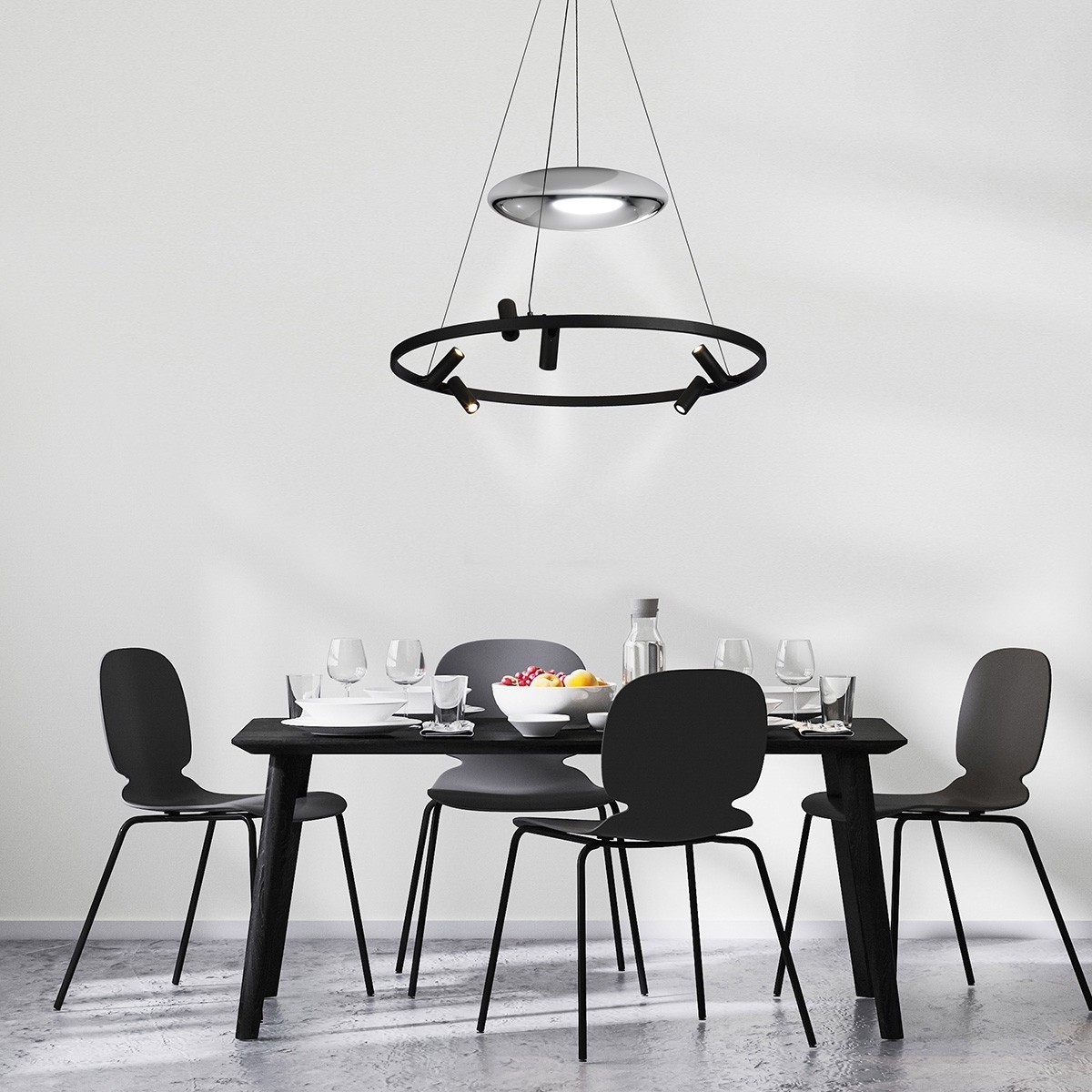 Light Prestige Almeria lampa wisząca czarna LP-907/1P BK