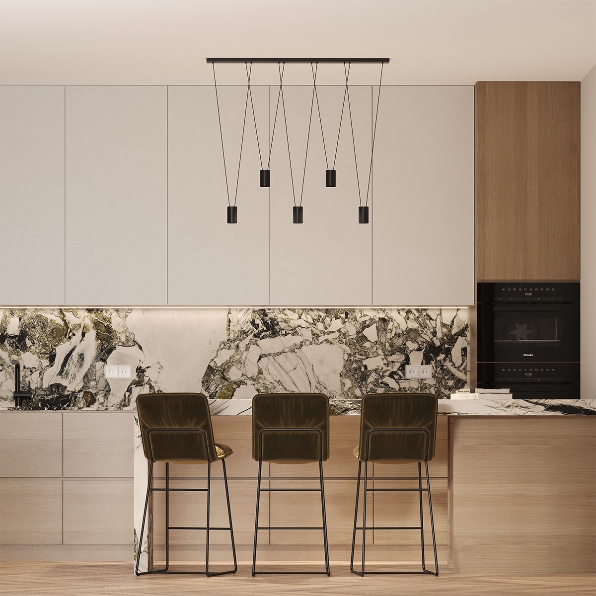 Light Prestige Toledo 5 lampa wisząca czarna LP-432/5P BK