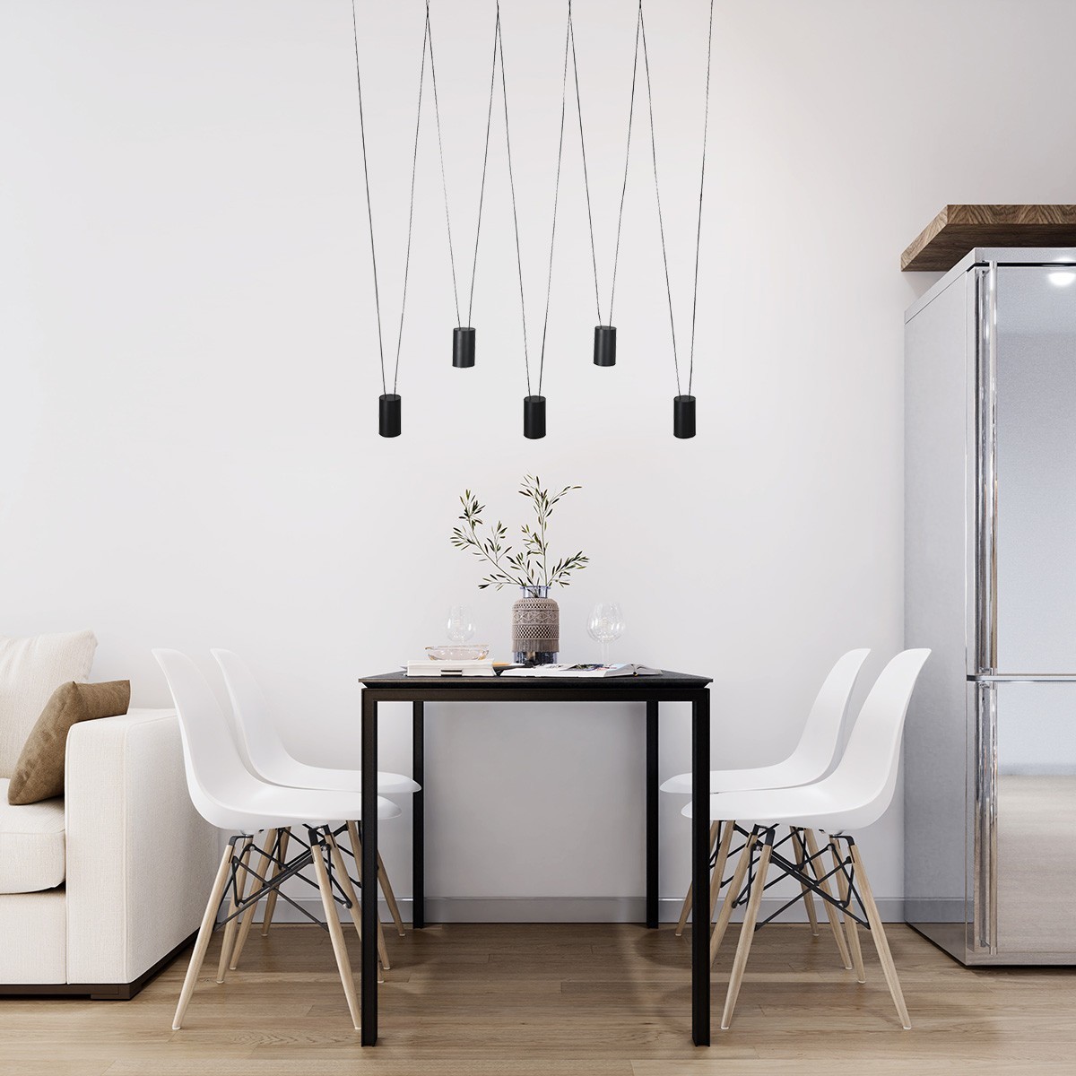 Light Prestige Toledo 5 lampa wisząca czarna LP-432/5P BK