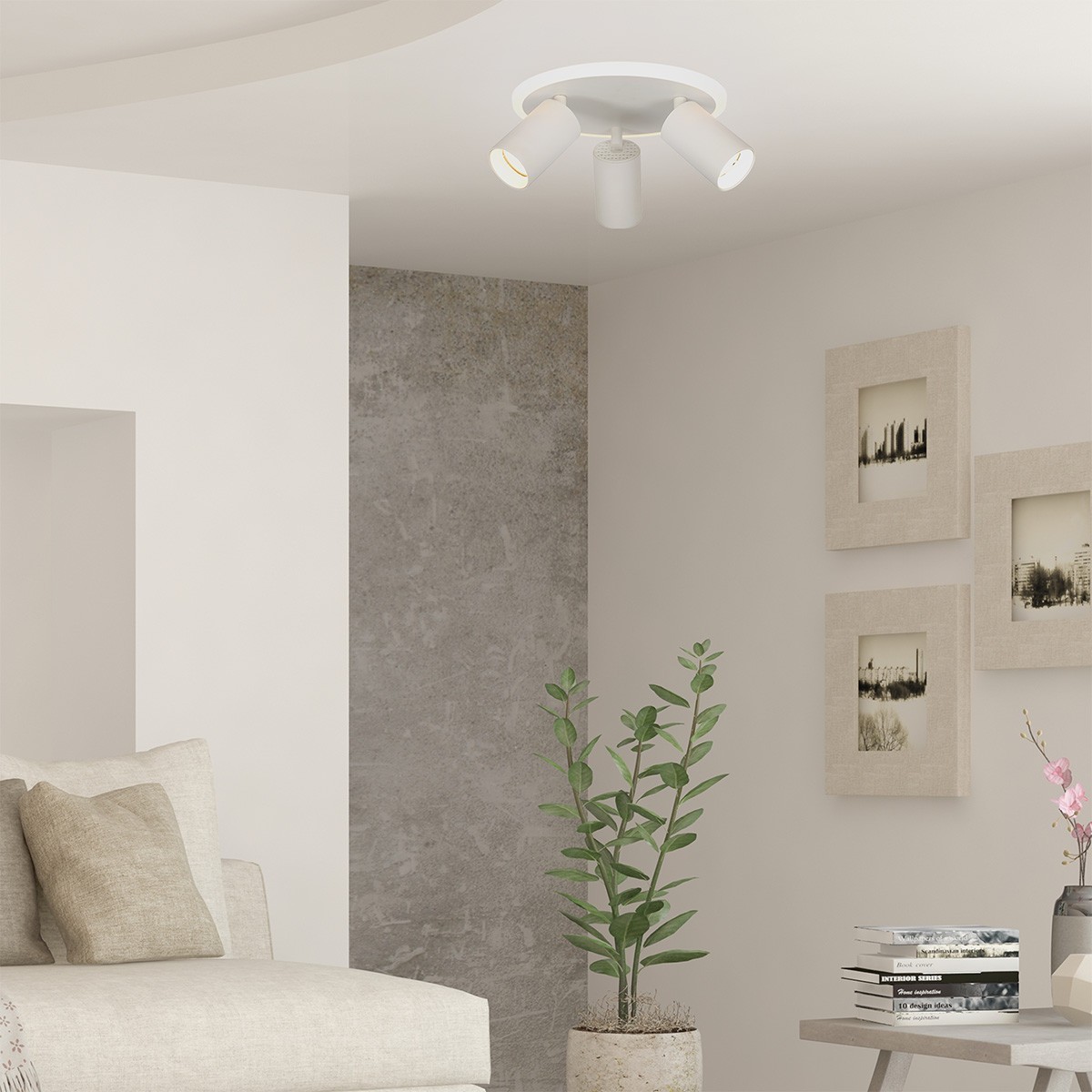 Light Prestige Parma 3 plafon okrągły biały LP-0612/3C Round WH