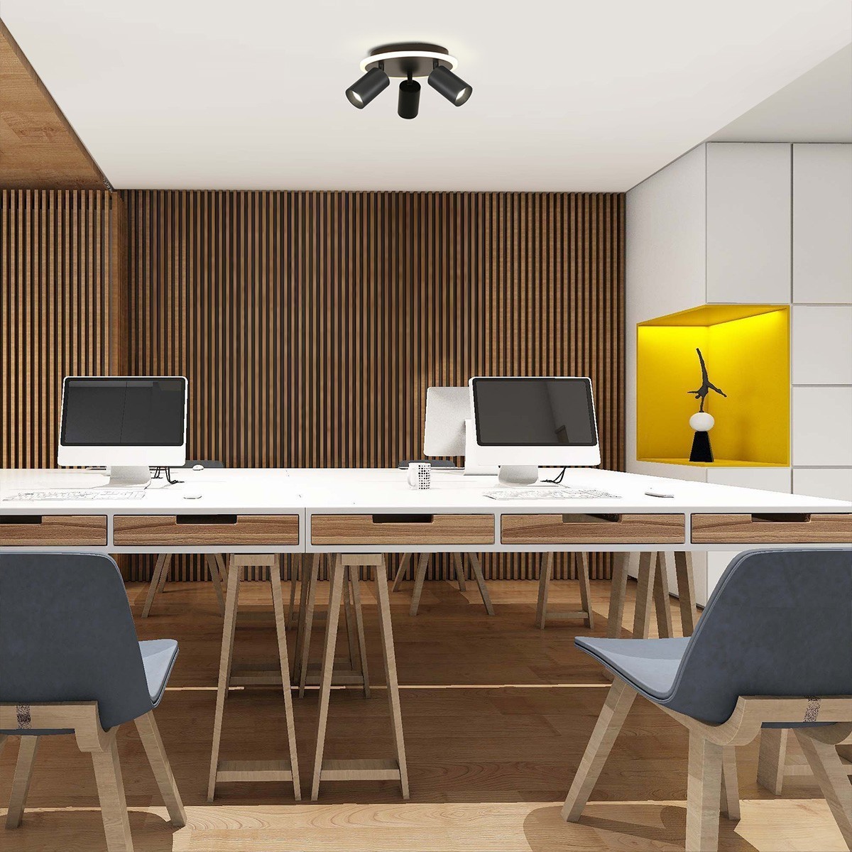 Light Prestige Parma 3 plafon okrągły czarny LP-0612/3C Round BK